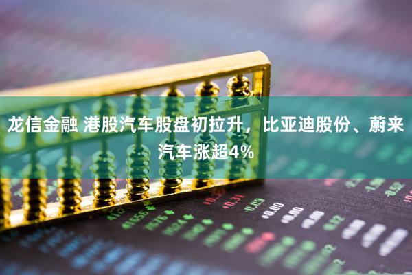 龙信金融 港股汽车股盘初拉升，比亚迪股份、蔚来汽车涨超4%